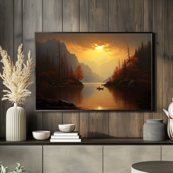 Sunset, landscape, poster, wall art. Digital download, digital print