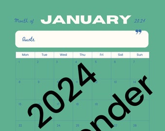 2024 Calender January - April