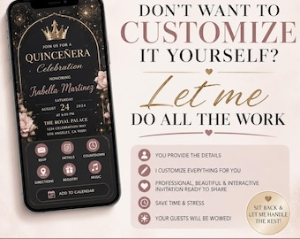 Custom Digital Invitation for any event, interactive instant, personalized design