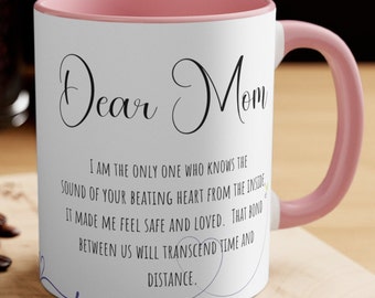 Personalized Mother's Day Mug: Beating Heart Keepsake