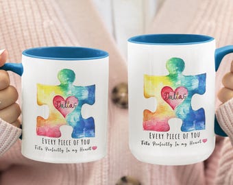 Autism Awareness Coffee Mug: Gift for Mom, Grandmother, Valentine Autism Mother Gift