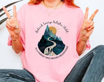 Autism Parent Advocate T-Shirt: Mountain Silhouette Design