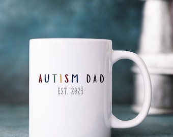 Autism Dad Coffee Mug | Father's Day, Neurodiversity Gift, Minimalist Cup
