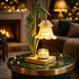 Flower Candle Warmer Lamp: Floral Home Decor with Timer