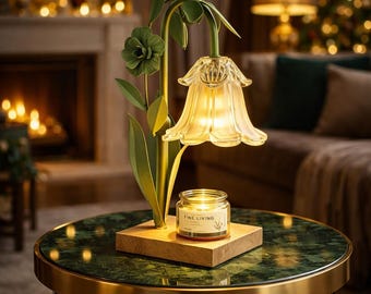 Flower Candle Warmer Lamp: Floral Home Decor with Timer