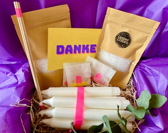 Dip Dye Kerzen | DIY-Box in NEON-Farben |  Dip Dye Kerzen als DIY Kit