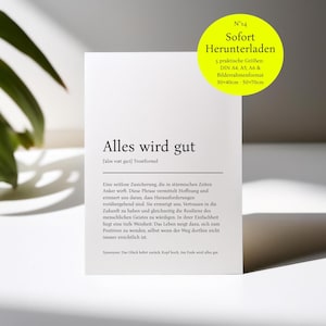 Tout ira bien carte de motivation télécharger consolation disant définition carte imprimer espoir citation remonter le moral cadeau d'affirmation positive