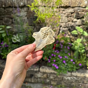 Beautiful Little Vintage Solid Brass Grape Leaf Trinket Dish, Vintage Ashtray, Brass Trinket Dish