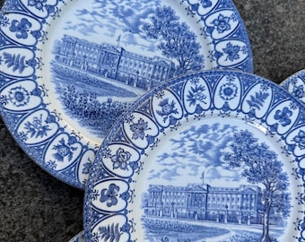 Broadhurst Ironstone Buckingham Palace Blue and White Plate - Etsy