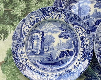 Brilliant Vintage Copeland Spode's Italian Blue and White 6.25’’ Bread Plate, Vintage Side or Salad Plate, Sold individually