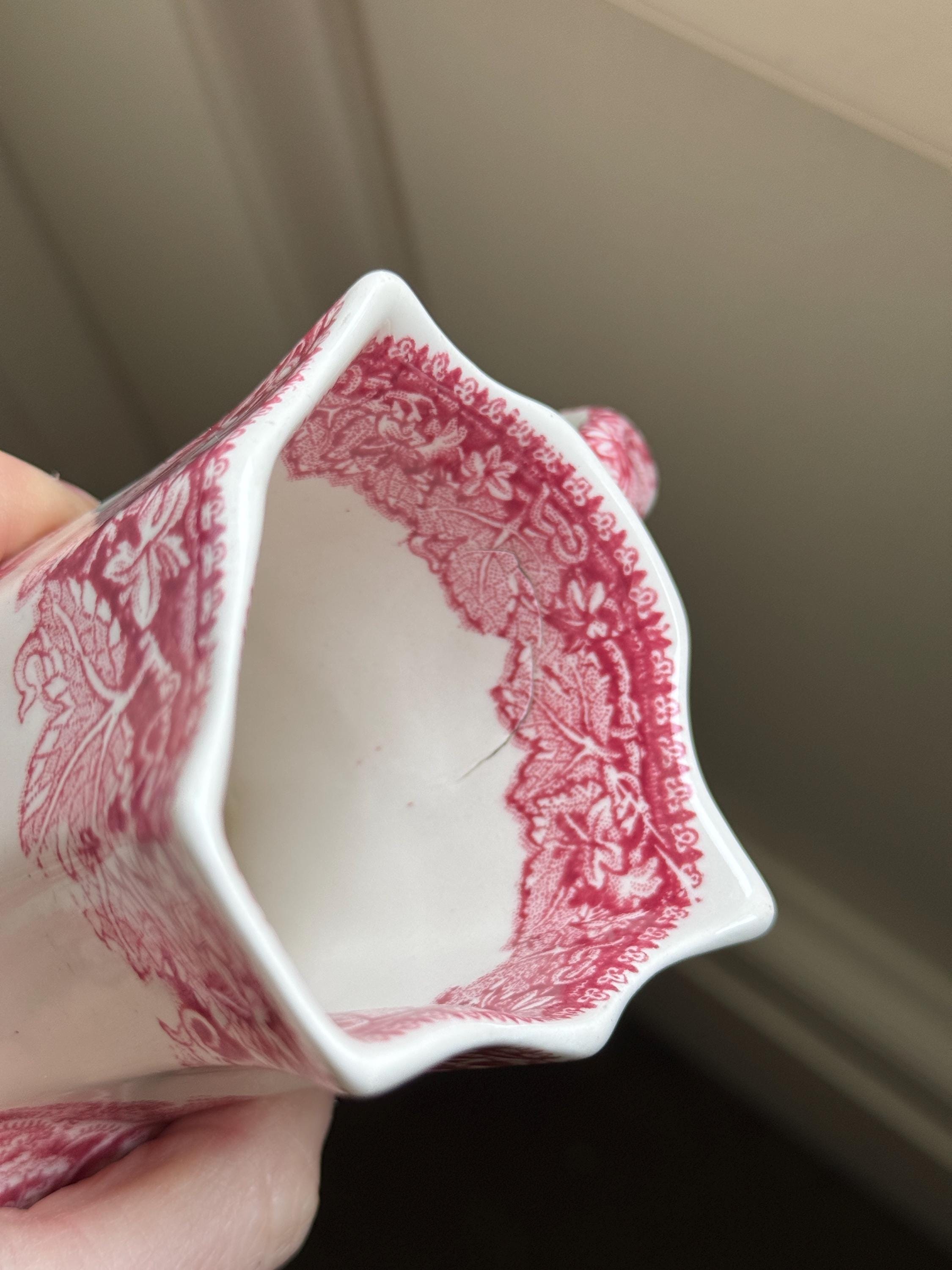 ヴィンテージ メイソンズ ビスタ アイアンストーン ピッチャー：ピンク