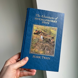The Adventures of Huckleberry Finn by Mark Twain, Vintage Novel, 1987 Edition Hardback Book. Published for The Great Writer&#39;s Library