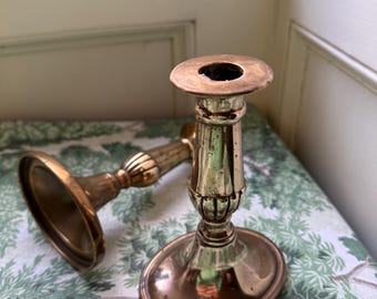 Pair of Vintage Brass Candlesticks, Candle Holders, Vintage Brass Candlesticks, set of 2