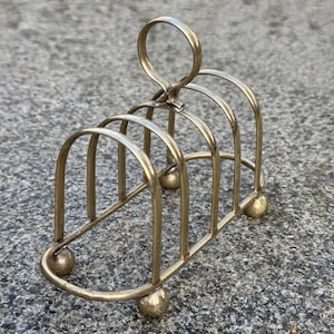 Antique Silverplated Toast Rack, Silver Plated Metal Toast Rack, 4 Slice Toastrack, Letter Rack,  Art Nouveau