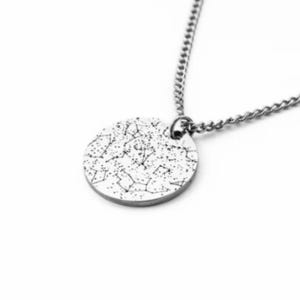 Collana con mappa stellare incisa personalizzata, regalo personalizzato per lui o per lei, regalo di compleanno, anniversario per uomo, regalo per fidanzato marito papà