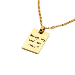 Personalized Handwriting Necklace,Custom Gift, Handwriting Necklace,Gift For him and her, Anniversary Jewelry