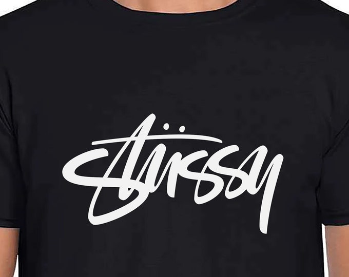 Stussy New Logo Classic T-Shirt Unisex Gildan Softstyle Tshirt Skate Street Wear Punk Fun Gift  90's Tee Skateboard Graffiti White Black