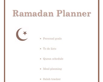 Agenda Ramadan Marron/Marron