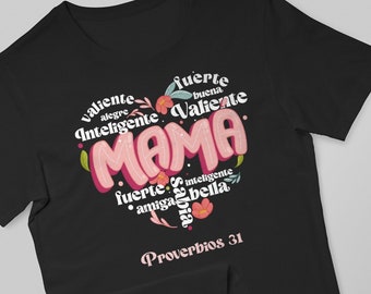 Sublimación del Día de las Madres, Mamá PNG Mamá Cristiana PNG Diseños de camisas florales de moda para transparencias DTF Versículo 31