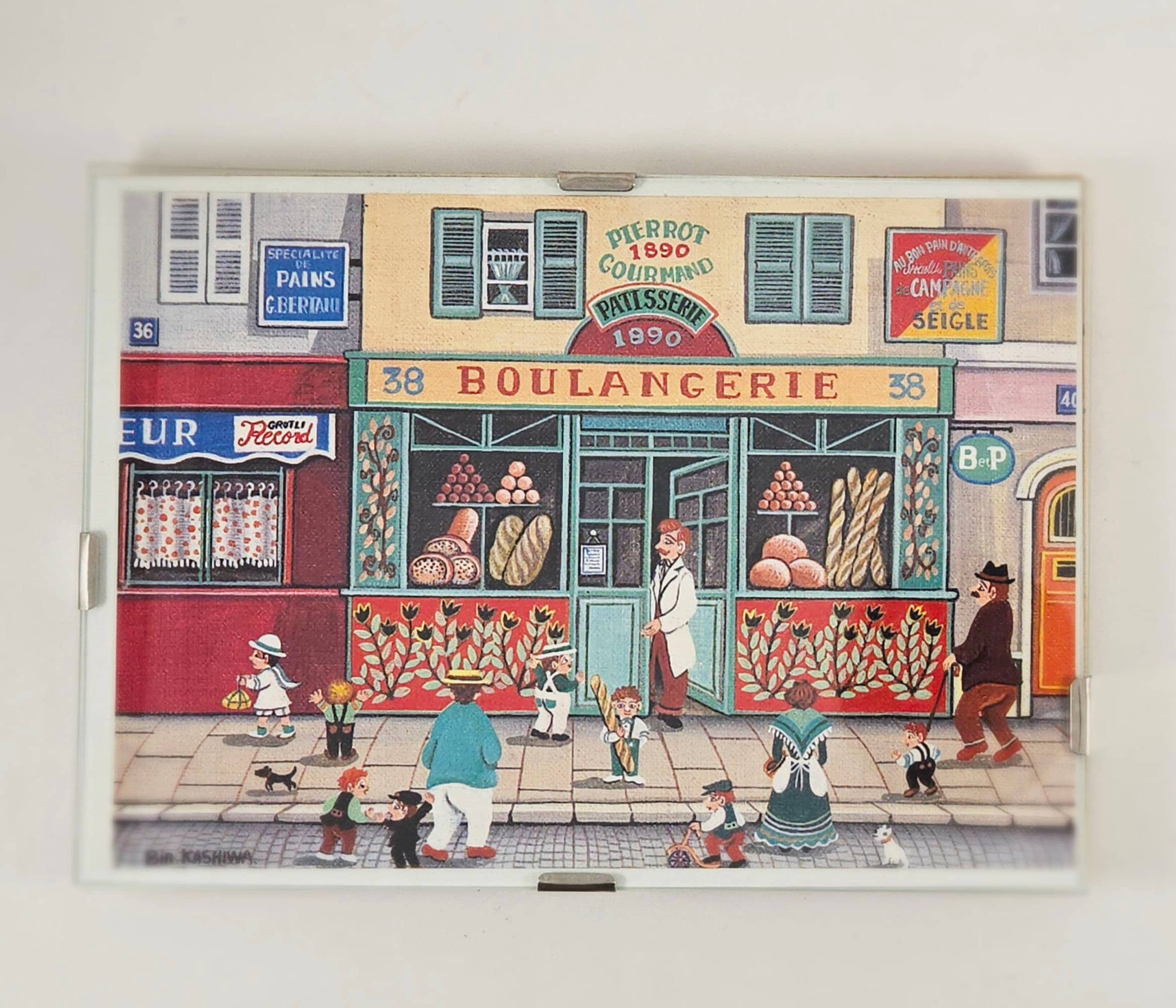 Bin Kashiwa Boulangerie 38 Paris Print; Small Colorful Stylized