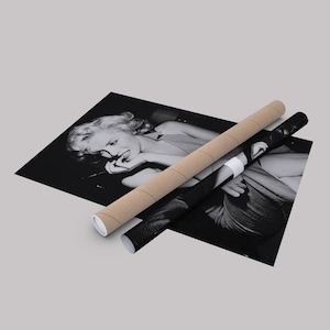Marilyn Monroe Poster Black and White Actress Model Singer Hand Made ...