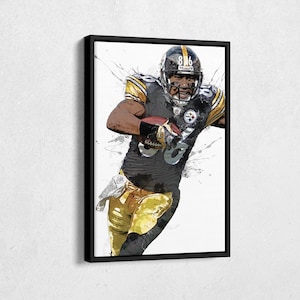 Hines Ward Poster Pittsburgh Steelers Painting Football Hand Made Posters Canvas Print Kids Wall Art Home Man Cave Gift Decor
