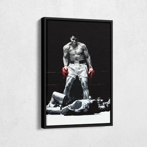Muhammad Ali Poster Illustration Hand Made Posters Canvas Print Wall Art Home Decor