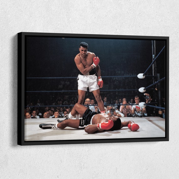Muhammad Ali vs Sonny Liston Poster Phantom punch Hand Made Posters Canvas Print Wall Art Home Decor