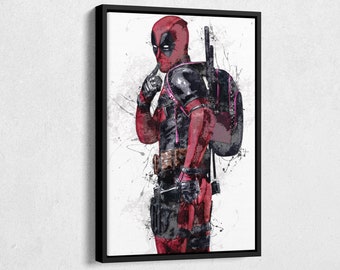 Deadpool Poster Marvel Comics Painting Hand Made Posters Canvas Print Kids Wall Art Man Cave Gift Home Decor