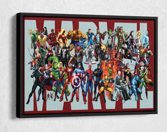 Marvel Superheroes Universe Poster Comics Hand Made Posters Canvas Print Kids Gift Wall Art  Home Decor