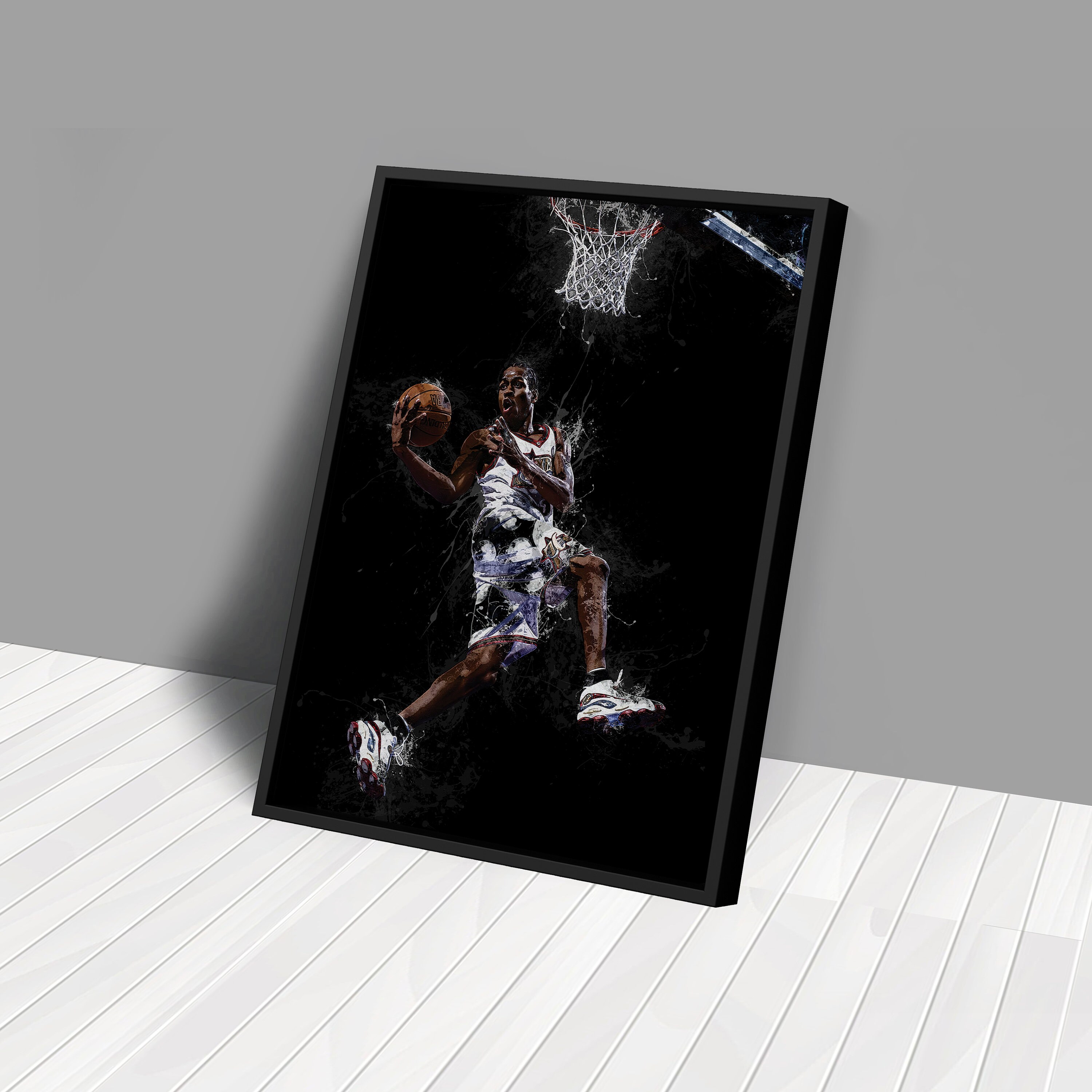Allen Iverson Vs Chicago Bulls Poster Philadelphia 76ers Basketball ...