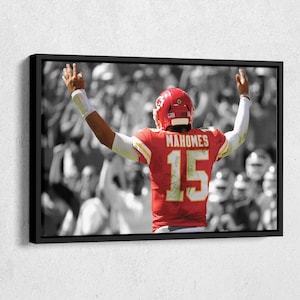 Patrick Mahomes Touchdown Celebration Poster Kansas City Chiefs Football Hand Made Posters Canvas Print Wall Art Home Decor