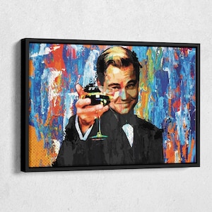 The Great Gatsby Poster Leonardo Di Caprio Movie Painting Hand Made Posters Canvas Print Wall Art Home Decor