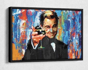 The Great Gatsby Poster Leonardo Di Caprio Movie Painting Hand Made Posters Canvas Print Wall Art Home Decor