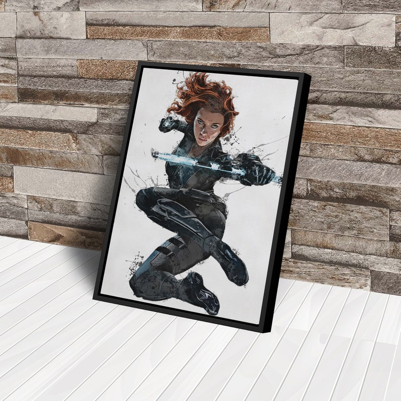Black Widow Poster Marvel Superhero Comics Painting Hand Made Posters ...