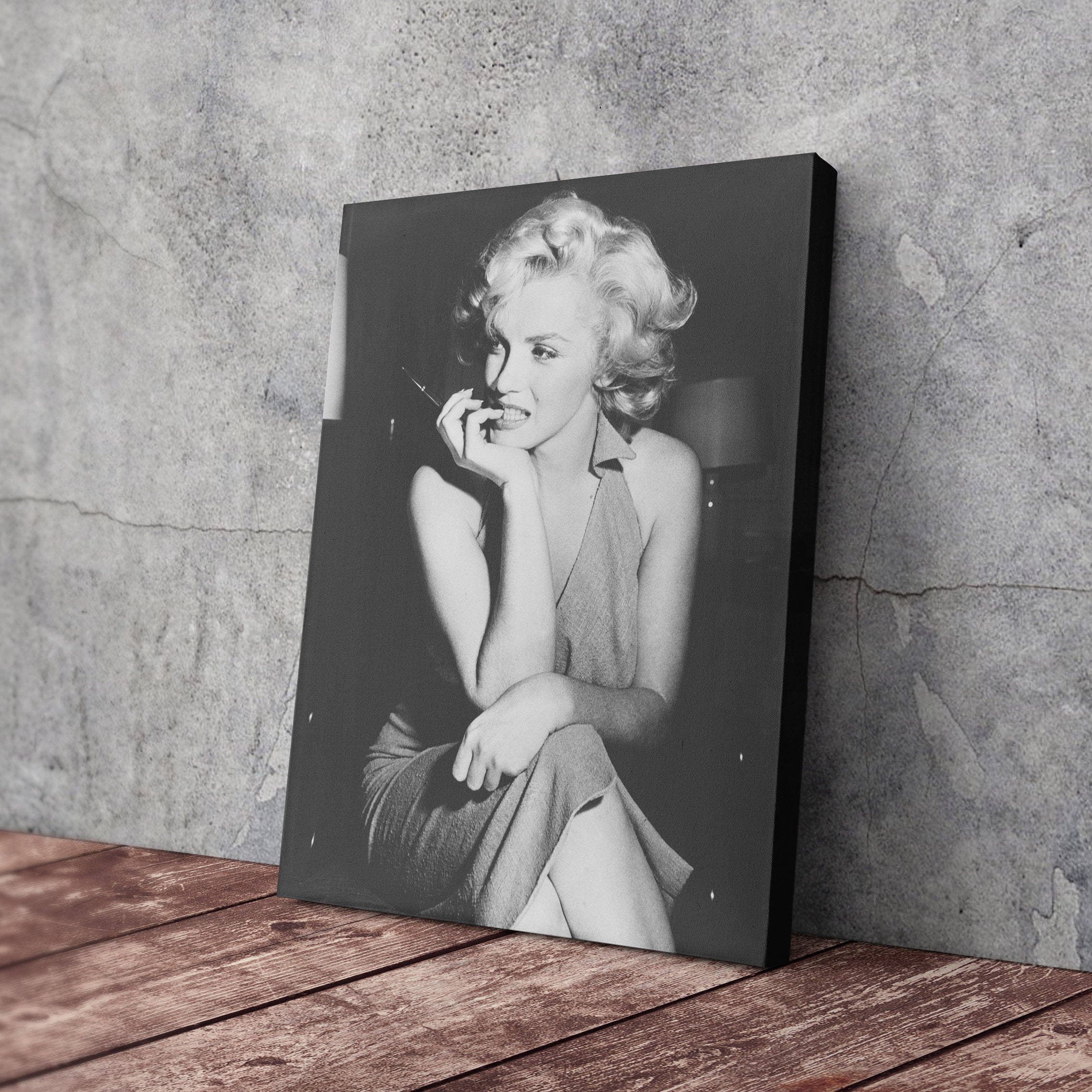 Marilyn Monroe Poster Black and White Actress Model Singer Hand Made ...
