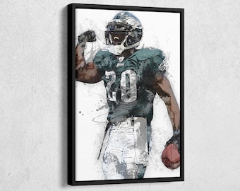 Brian Dawkins Canvas Print - Philadelphia Eagles Wall Art, NFL Decor for Home & Man Cave, Football Gift, Framed Poster
