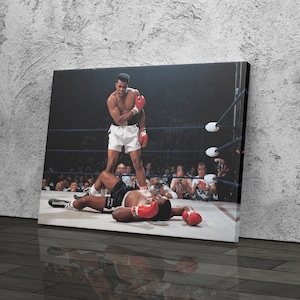 Muhammad Ali vs Sonny Liston Poster Phantom punch Hand Made Posters Canvas Print Wall Art Home Decor image 2