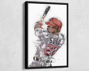 Juan Soto Canvas Print - Washington Nationals Wall Art,  Decor for Home & Man Cave, Baseball Gift, Framed Poster