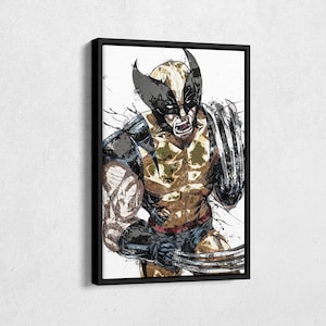 Wolverine Poster DC Superhero Comics Painting Hand Made Posters Canvas Print Kids Wall Art Man Cave Gift Home Decor