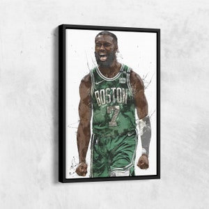 Jaylen Brown Poster Boston Celtics Artwork NBA Hand Made Posters Canvas Print Kids Wall Art Man Cave Gift Home Decor