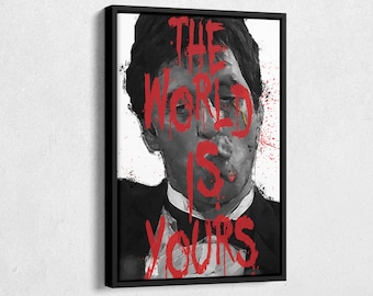 Scarface Poster Tony Montana Movie Hand Made Posters Canvas Print Wall Art Home Decor