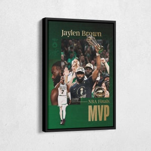 Jaylen Brown MVP Poster Boston Celtics Championship Canvas Wall Art Home Decor Framed Poster Print