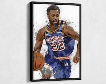 Andrew Wiggins Poster Golden State Warriors Basketball Painting Hand Made Posters Canvas Print Kids Wall Art Man Cave Gift Home Decor