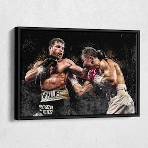 Canelo Álvarez VS Gennady Golovkin Poster Boxing Painting Hand Made Posters Canvas Print Wall Art Home Man Cave Gift Decor