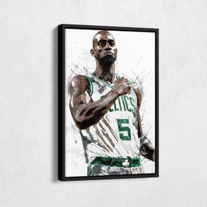 Kevin Garnett Poster Boston Celtics Basketball Painting Hand Made Posters Canvas Framed Print Wall Kids Art Man Cave Gift Home Decor
