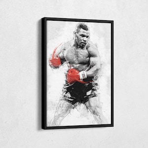Mike Tyson Poster Boxing Painting Hand Made Posters Canvas Print Wall Art Man Cave Gift Home Decor