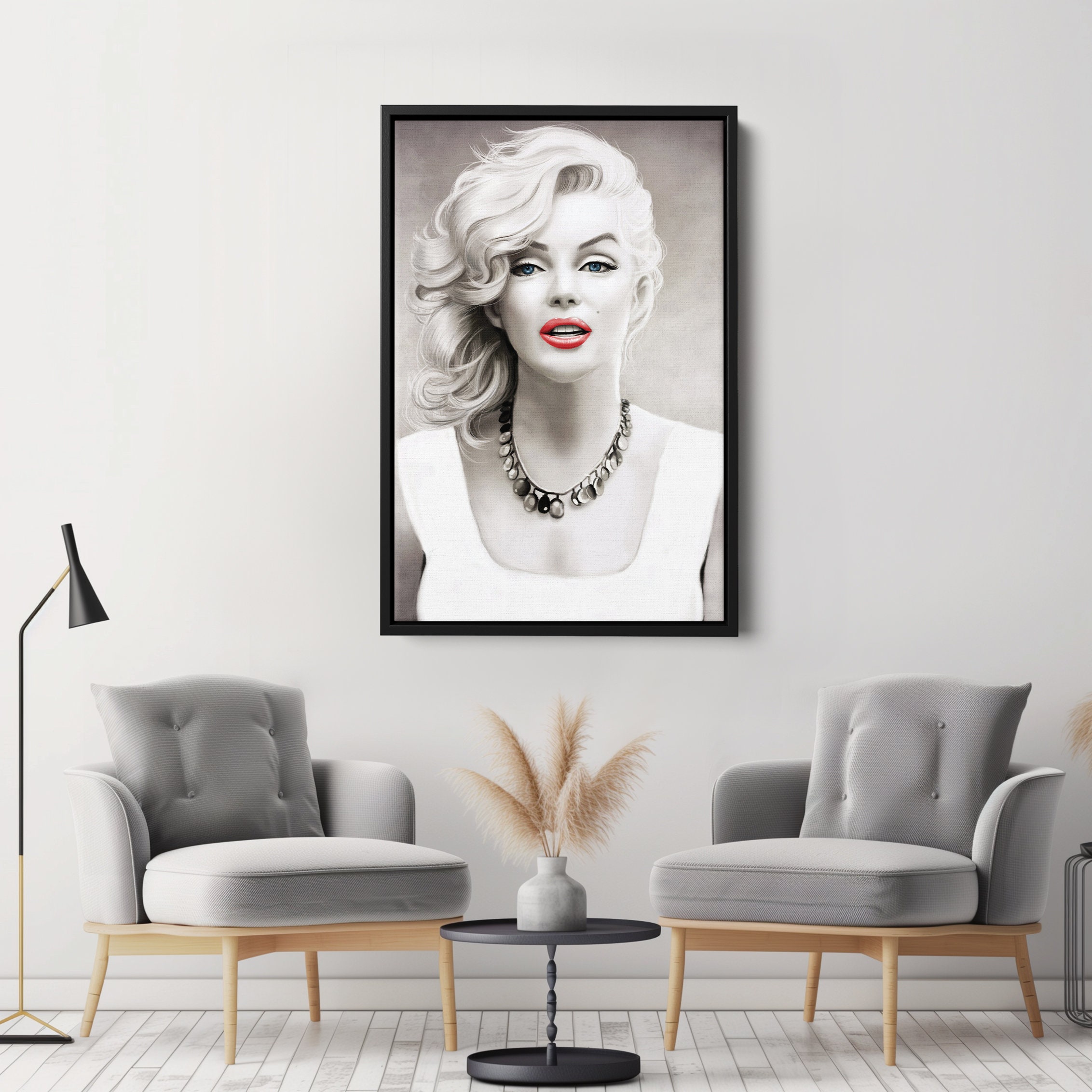 Marilyn Monroe Poster Actress Model Hand Made Posters Canvas Print Wall ...