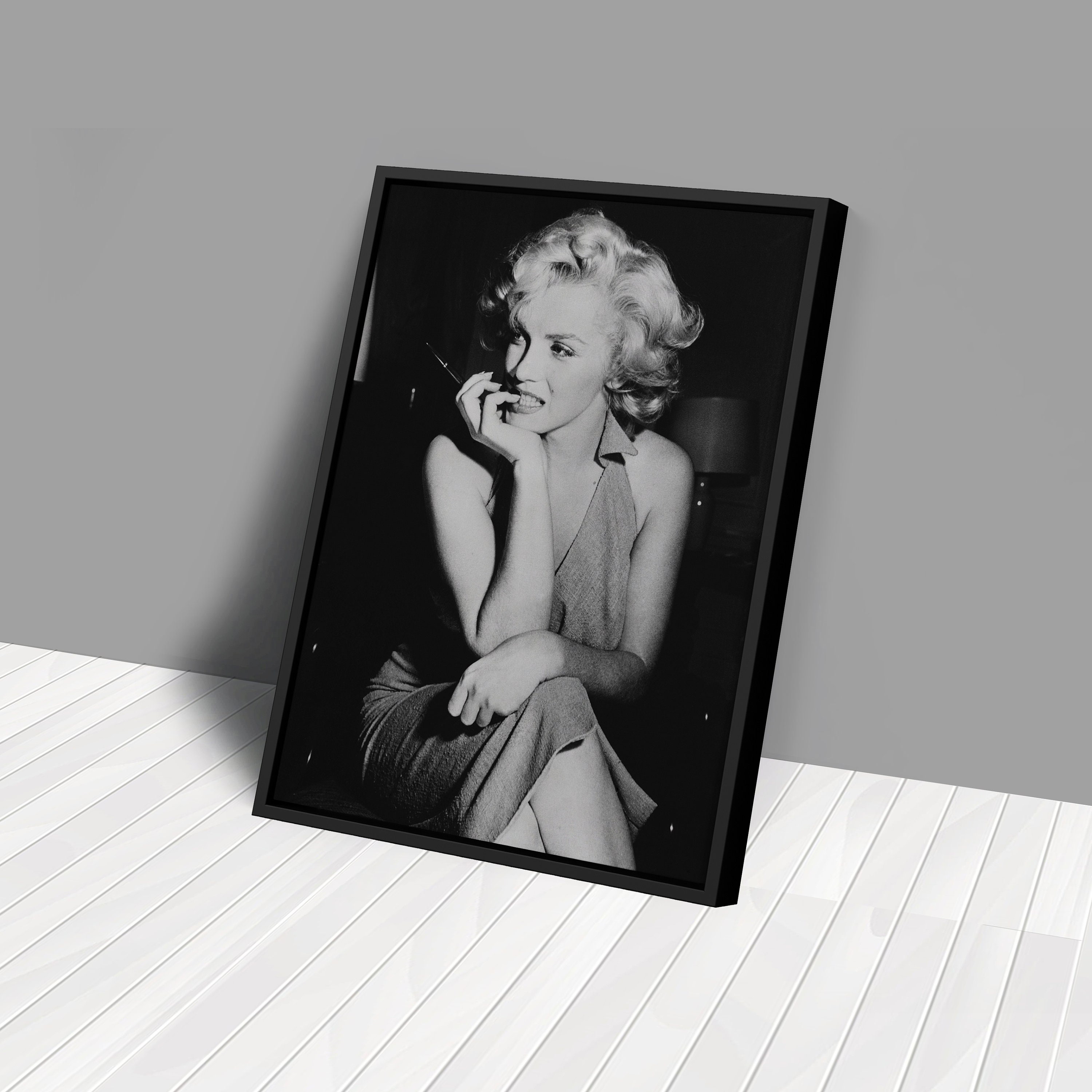Marilyn Monroe Poster Black and White Actress Model Singer Hand Made ...