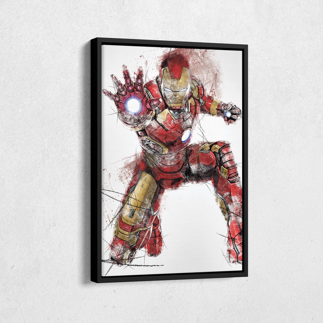 Iron Man Poster Marvel Comics Hand Made Posters Canvas Print Wall Art ...